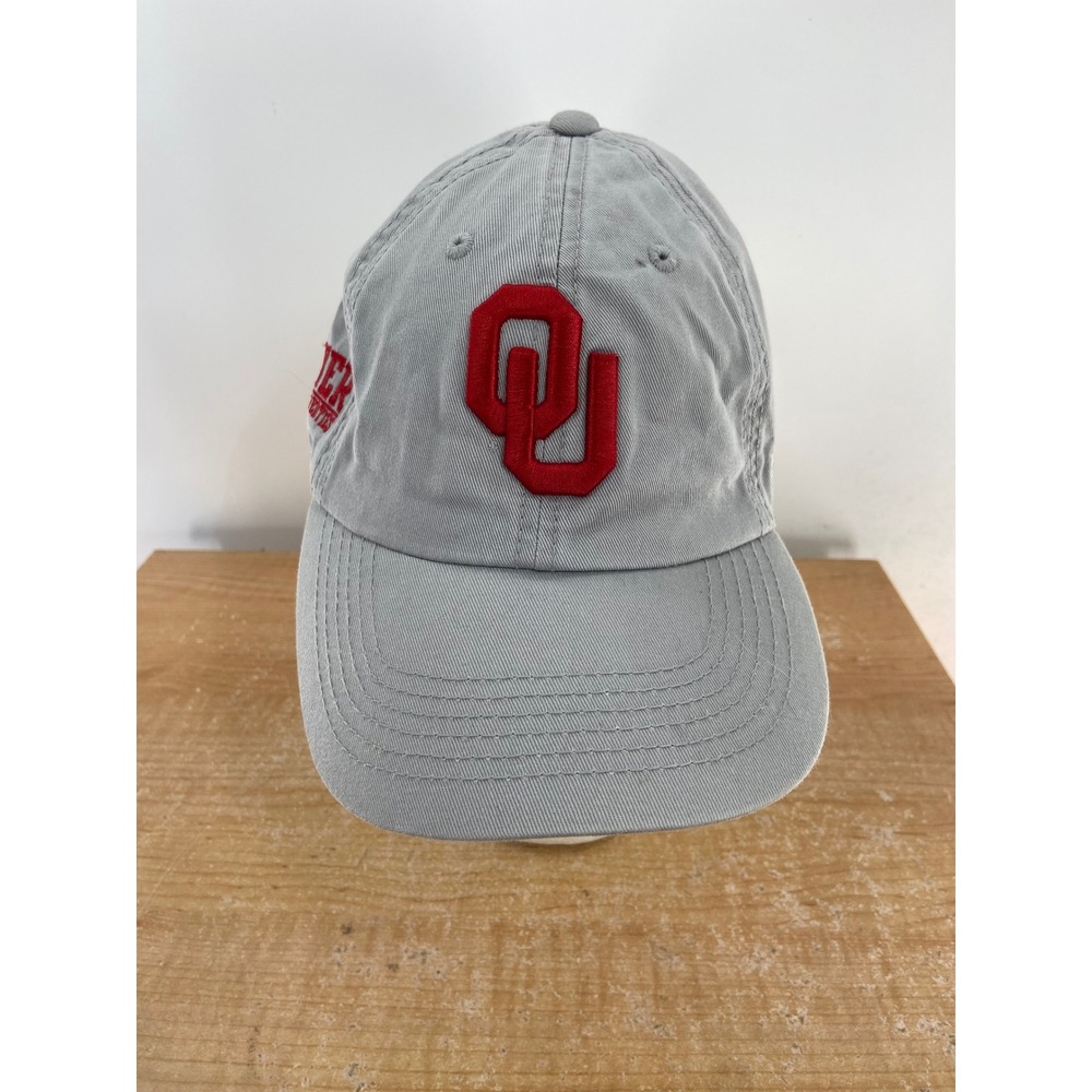Top of the World Oklahoma Sooners OU Gray Adjustable Strapback Dad Hat Cap Mens